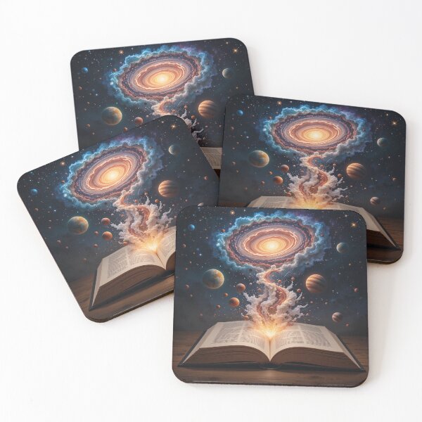 Item preview, Galaxy Rising From an Open Book Surreal Cosmic Fantasy designed and sold by PixelVibe782.