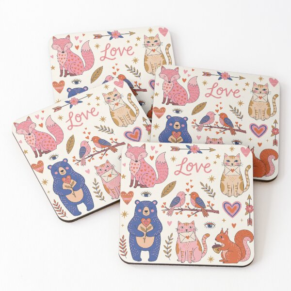 Item preview, Whimsical Woodland Animal Love Montage designed and sold by zzz888.