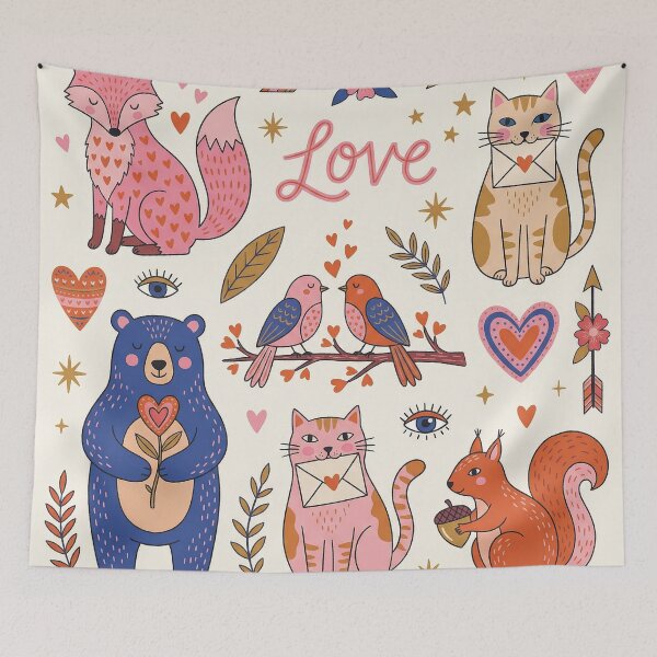 Item preview, Whimsical Woodland Animal Love Montage designed and sold by zzz888.