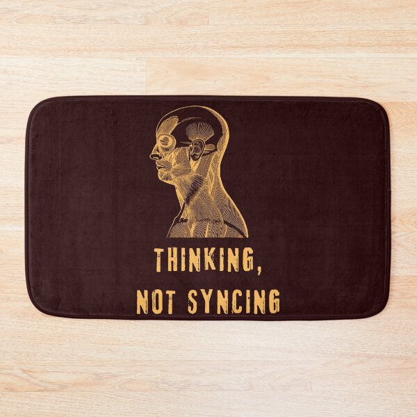 Item preview, Thinking Not Syncing – Offline Mindset Minimalist Brain Illustration designed and sold by Innovate Light Art.