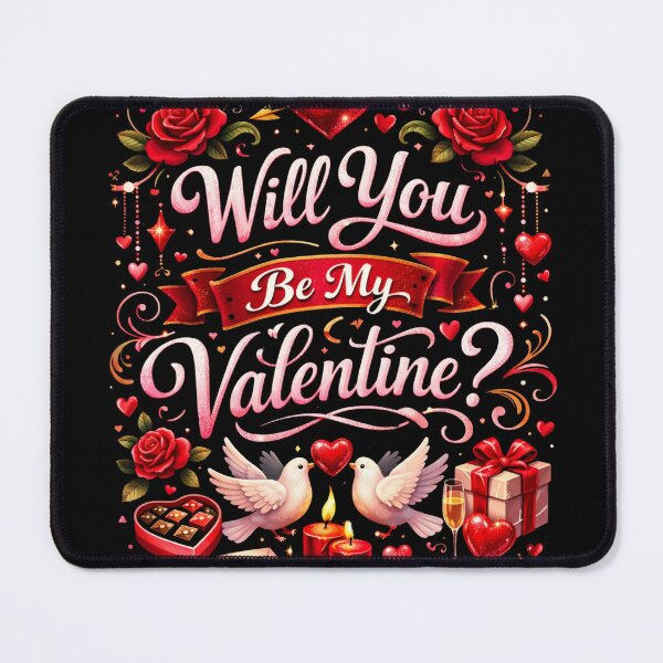 Item preview, Will You Be My Valentine Valentines day Quote designed and sold by PluffyPanda.