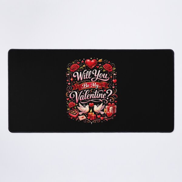 Item preview, Will You Be My Valentine Valentines day Quote designed and sold by PluffyPanda.