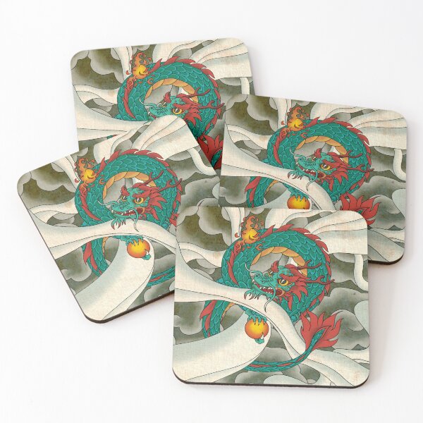 Item preview, Korean Folk Art: The Azure Spirit Dragon A  designed and sold by QamarART Paintings.