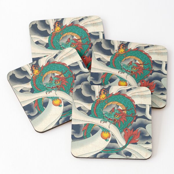 Item preview, Korean Folk Art: The Azure Spirit Dragon B  designed and sold by QamarART Paintings.