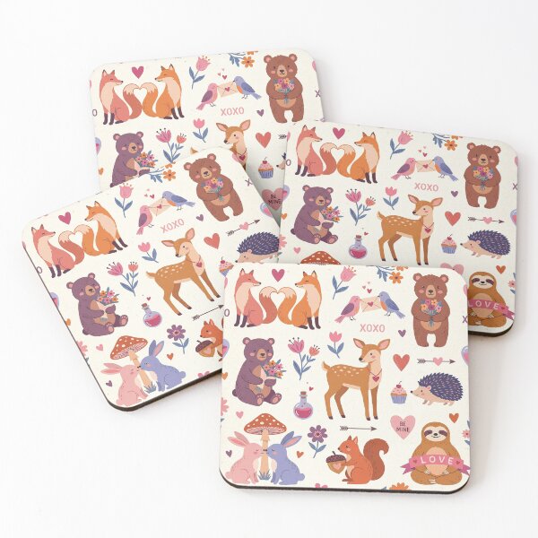 Item preview, Whimsical Woodland Animal Love Party Pattern designed and sold by zzz888.