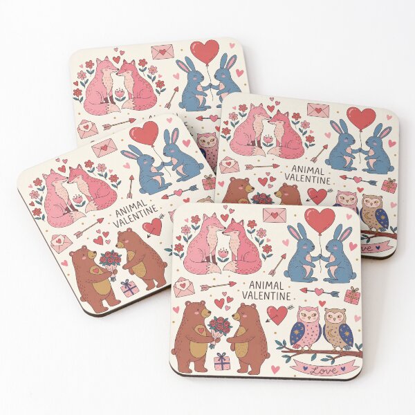 Item preview, Animal Valentine Montage Cute Woodland Romance designed and sold by zzz888.