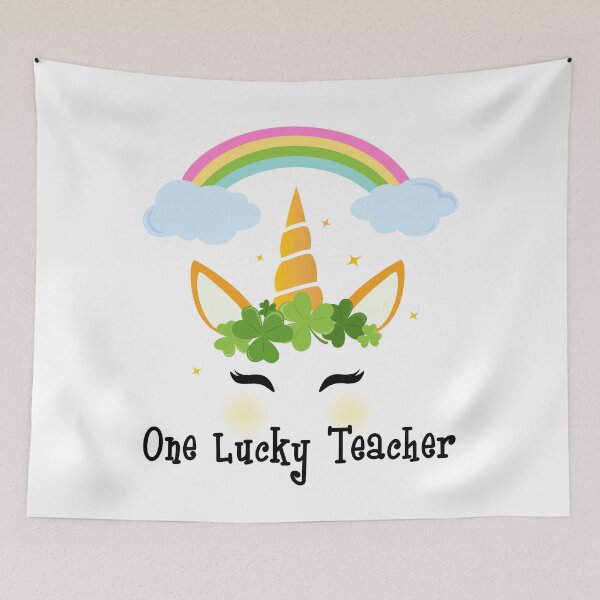 Item preview, One Lucky Teacher Unicorn designed and sold by RoyesButler.