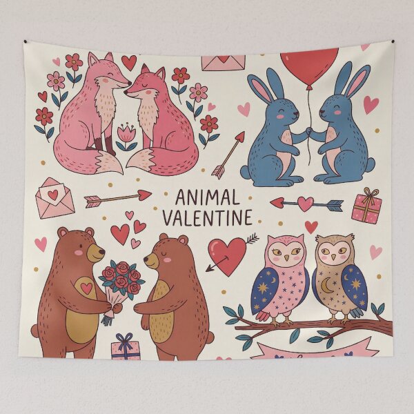 Item preview, Animal Valentine Montage Cute Woodland Romance designed and sold by zzz888.