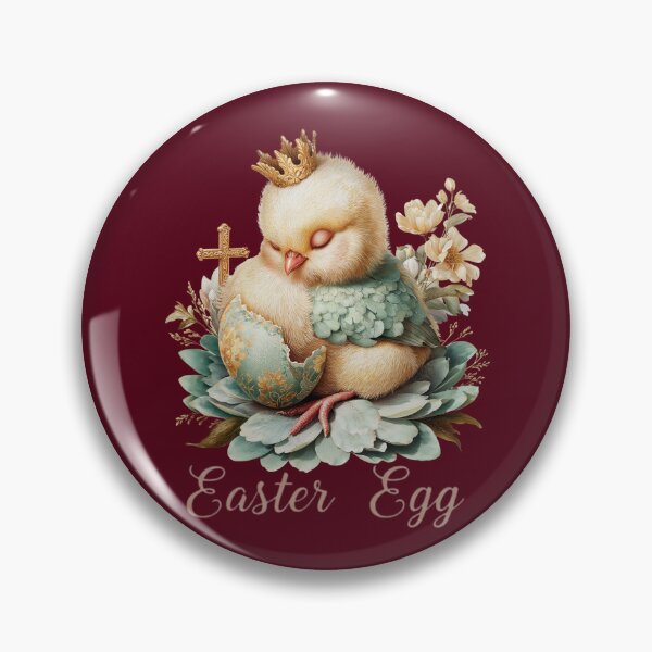 Item preview, Cute Hatching Easter Chick Crown Cross on Egg - Easter Egg Chick designed and sold by Anastasiia Yurevych.