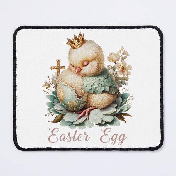 Item preview, Cute Hatching Easter Chick Crown Cross on Egg - Easter Egg Chick designed and sold by Anastasiia Yurevych.
