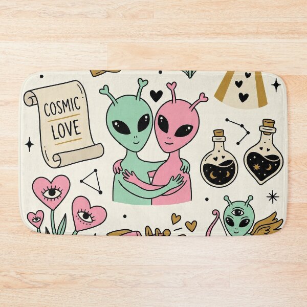Item preview, Cosmic Love Cute Alien Couple Montage designed and sold by zzz888.