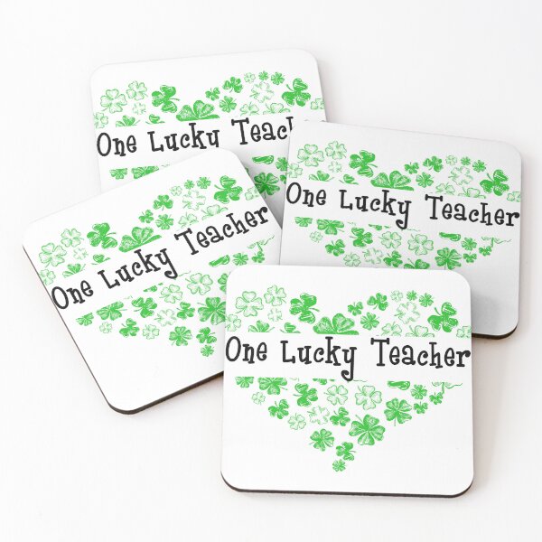 Item preview, One Lucky Teacher Heart designed and sold by RoyesButler.