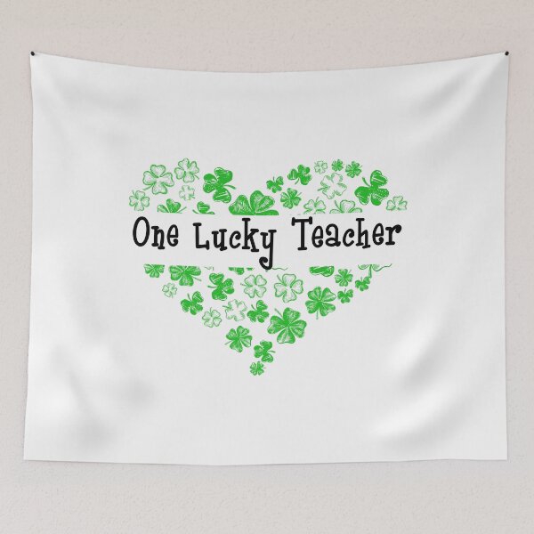 Item preview, One Lucky Teacher Heart designed and sold by RoyesButler.