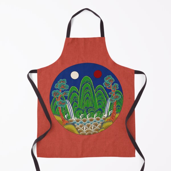 Item preview, Korean Folk Art: The Royal Sun, Moon, and Five Peaks A designed and sold by QamarART Paintings.