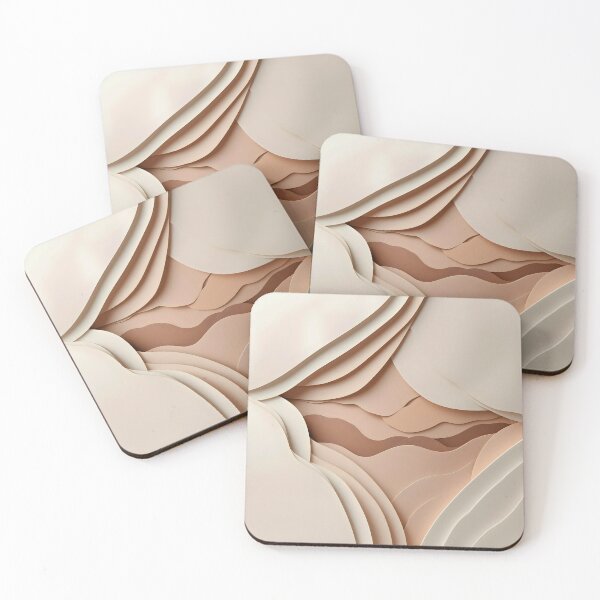 Item preview, Organic Layers: Modern Minimalist Paper-Cut Abstract Topography Art designed and sold by Cozyartsss.