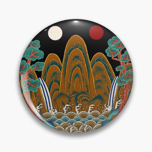 Item preview, Korean Folk Art: The Royal Sun, Moon, and Five Peaks B  designed and sold by QamarART Paintings.