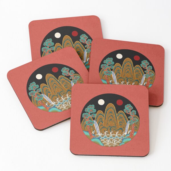 Item preview, Korean Folk Art: The Royal Sun, Moon, and Five Peaks B  designed and sold by QamarART Paintings.
