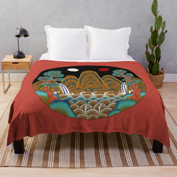 Item preview, Korean Folk Art: The Royal Sun, Moon, and Five Peaks B  designed and sold by QamarART Paintings.