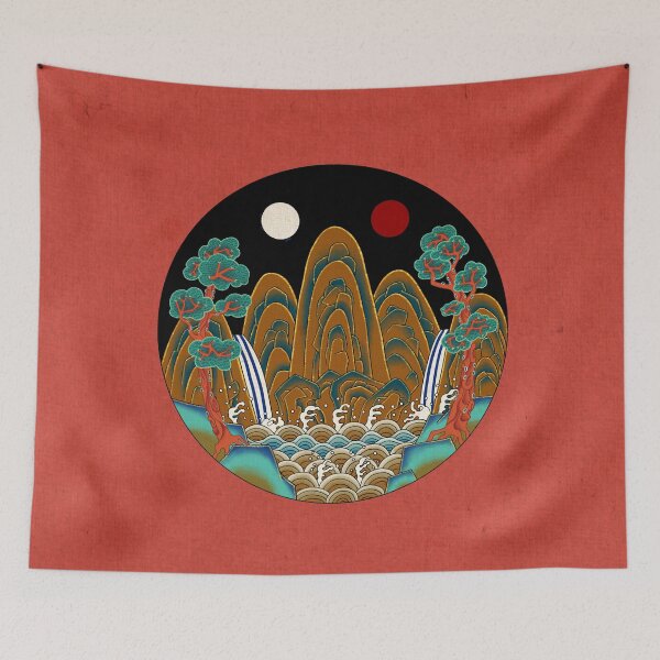 Item preview, Korean Folk Art: The Royal Sun, Moon, and Five Peaks B  designed and sold by QamarART Paintings.