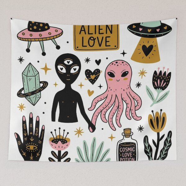 Item preview, Cosmic Alien Love Potion Octopus Romance designed and sold by zzz888.