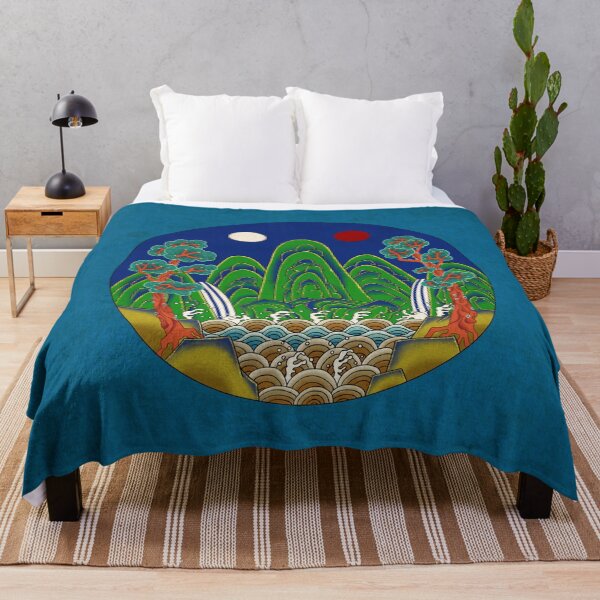 Item preview, Korean Folk Art: The Royal Sun, Moon, and Five Peaks C  designed and sold by QamarART Paintings.