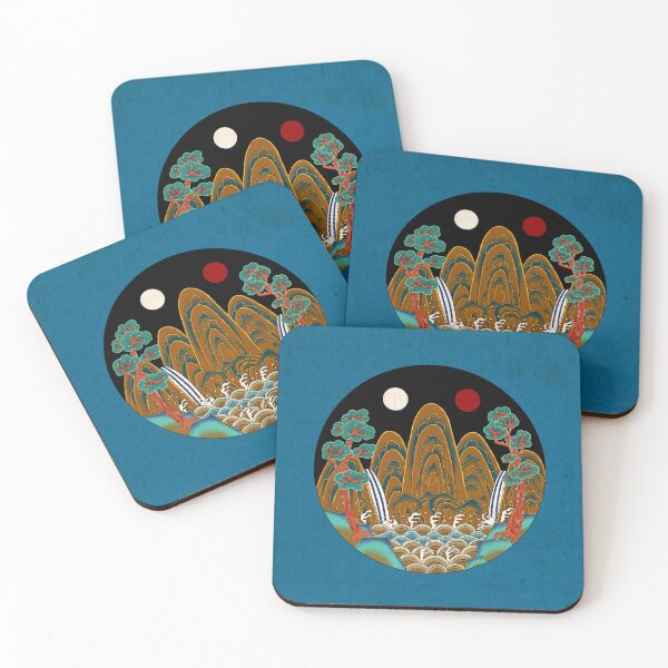 Item preview, Korean Folk Art: The Royal Sun, Moon, and Five Peaks D  designed and sold by QamarART Paintings.