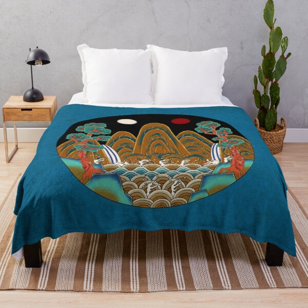 Item preview, Korean Folk Art: The Royal Sun, Moon, and Five Peaks D  designed and sold by QamarART Paintings.