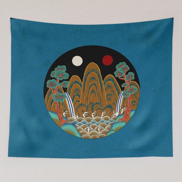 Item preview, Korean Folk Art: The Royal Sun, Moon, and Five Peaks D  designed and sold by QamarART Paintings.