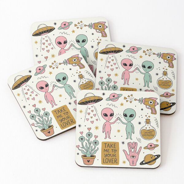 Item preview, Cosmic Chemistry Take Me To Your Lover Alien Art designed and sold by zzz888.