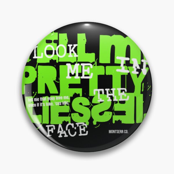 Item preview, Lime Green Distorted Tell Me Pretty Lies Modern Glitch Typographic Design designed and sold by GenZFashion000.