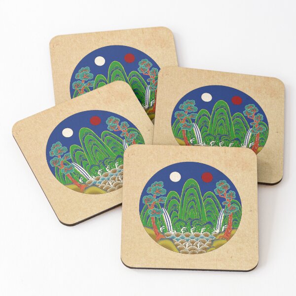 Item preview, Korean Folk Art: The Royal Sun, Moon, and Five Peaks E designed and sold by QamarART Paintings.