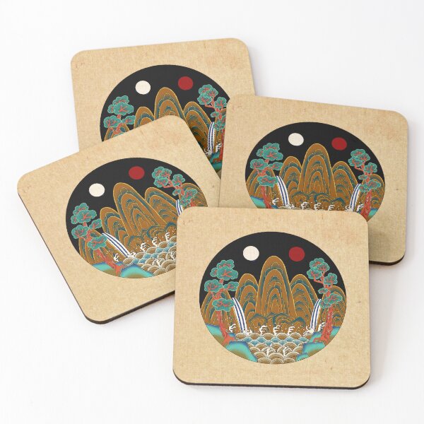 Item preview, Korean Folk Art: The Royal Sun, Moon, and Five Peaks F  designed and sold by QamarART Paintings.
