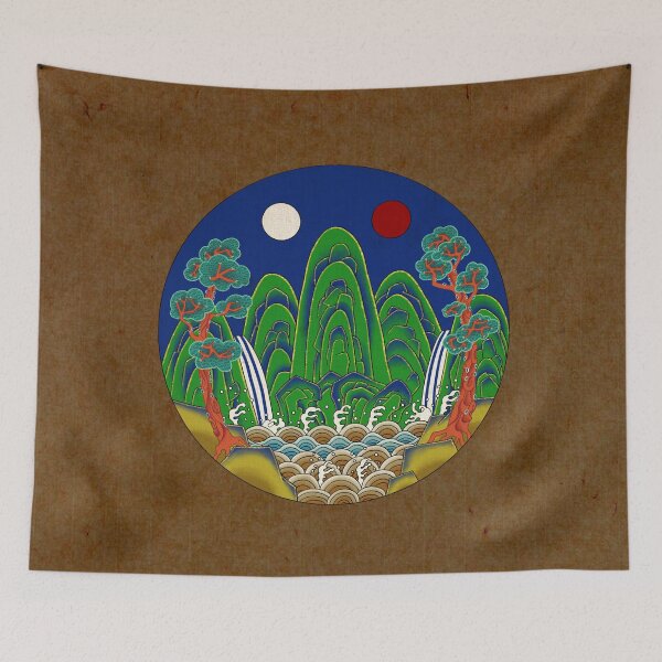 Item preview, Korean Folk Art: The Royal Sun, Moon, and Five Peaks G  designed and sold by QamarART Paintings.