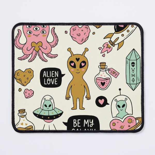 Item preview, Be My Galaxy Alien Love Cute Sci-Fi Sticker Sheet designed and sold by zzz888.
