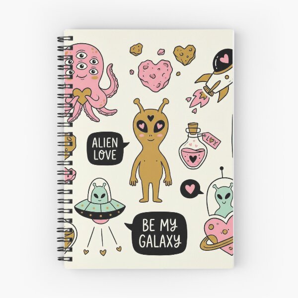 Item preview, Be My Galaxy Alien Love Cute Sci-Fi Sticker Sheet designed and sold by zzz888.