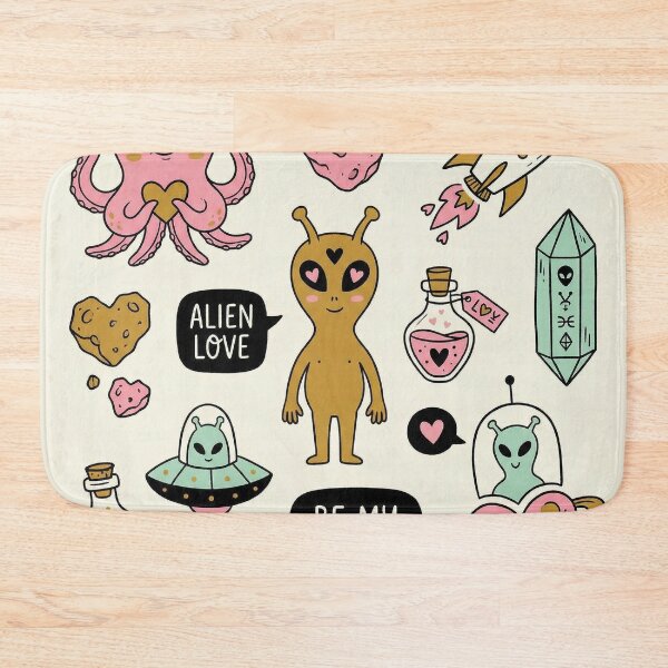 Item preview, Be My Galaxy Alien Love Cute Sci-Fi Sticker Sheet designed and sold by zzz888.