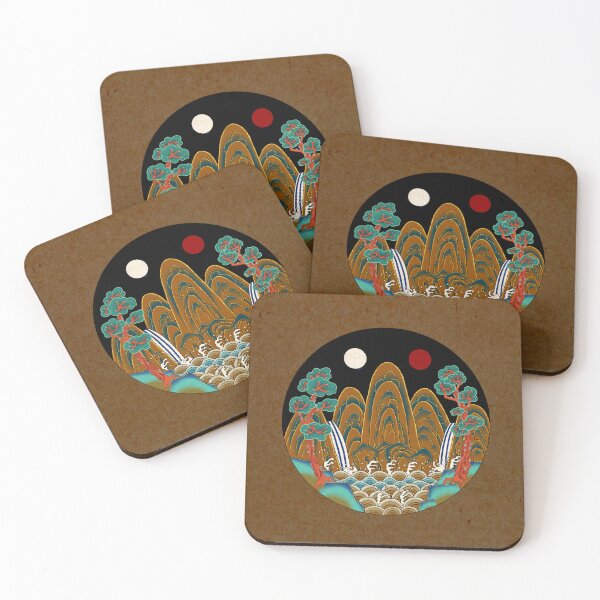 Item preview, Korean Folk Art: The Royal Sun, Moon, and Five Peaks H  designed and sold by QamarART Paintings.