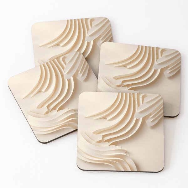 Item preview, Architectural Flow: Modern Minimalist Layered Sculptural Ribbon Abstract Art designed and sold by Cozyartsss.