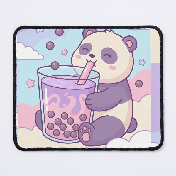 Item preview, Cute Panda Drinking Bubble Tea - Life Happens, Boba Helps designed and sold by NonditStudio.
