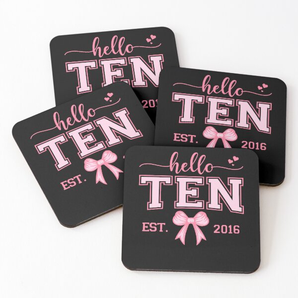 Item preview, Hello Ten Est 2016 Coquette Bow 10th Birthday Girl 10 Years designed and sold by jakaun.