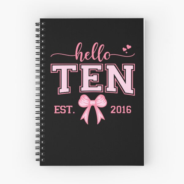 Item preview, Hello Ten Est 2016 Coquette Bow 10th Birthday Girl 10 Years designed and sold by jakaun.