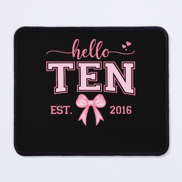 Item preview, Hello Ten Est 2016 Coquette Bow 10th Birthday Girl 10 Years designed and sold by jakaun.