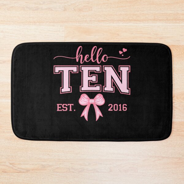 Item preview, Hello Ten Est 2016 Coquette Bow 10th Birthday Girl 10 Years designed and sold by jakaun.