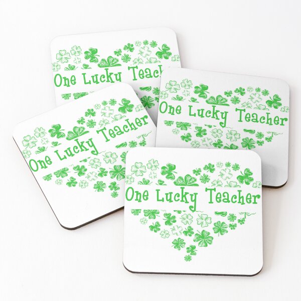 Item preview, One Lucky Teacher Heart Funny designed and sold by RoyesButler.