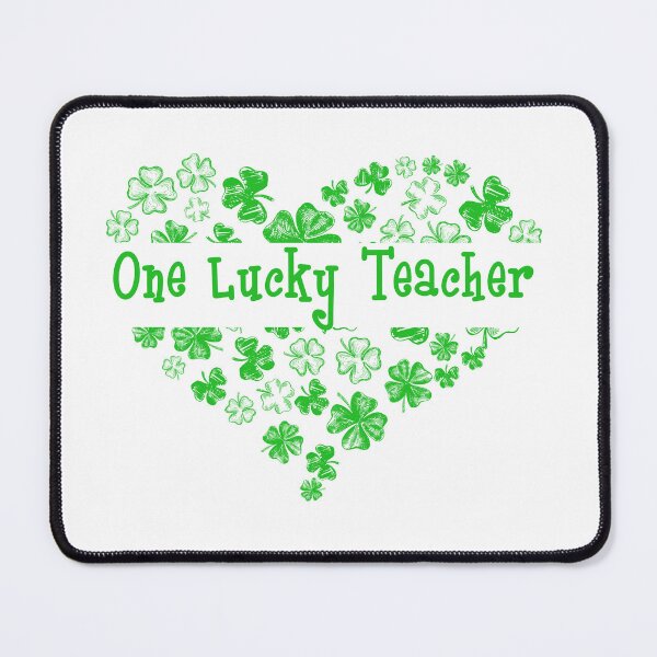 Item preview, One Lucky Teacher Heart Funny designed and sold by RoyesButler.