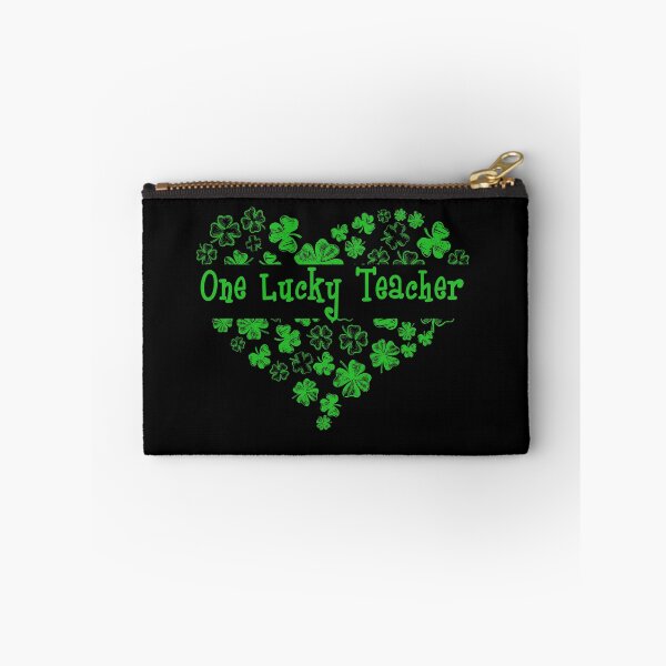Item preview, One Lucky Teacher Heart Funny designed and sold by RoyesButler.
