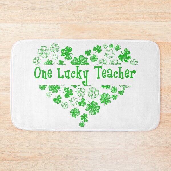 Item preview, One Lucky Teacher Heart Funny designed and sold by RoyesButler.