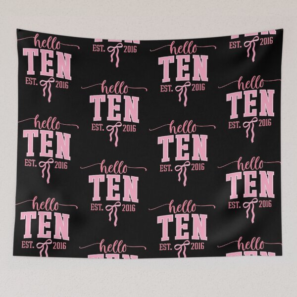 Item preview, Hello Ten Est. 2016 Coquette Bow 10th Birthday Girl designed and sold by jakaun.