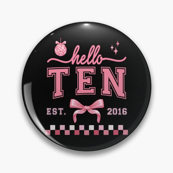 Item preview, Hello 10 Est 2016 10th Birthday Girl Cute Pink Coquette Bow designed and sold by jakaun.