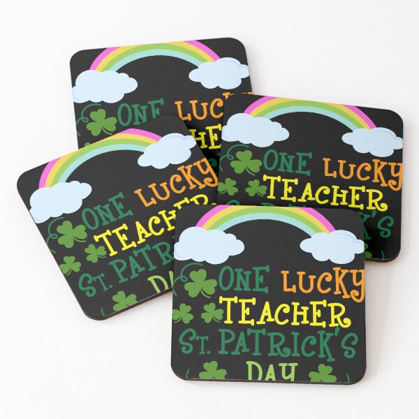 Item preview, One Lucky Teacher Heart Rainbow designed and sold by RoyesButler.